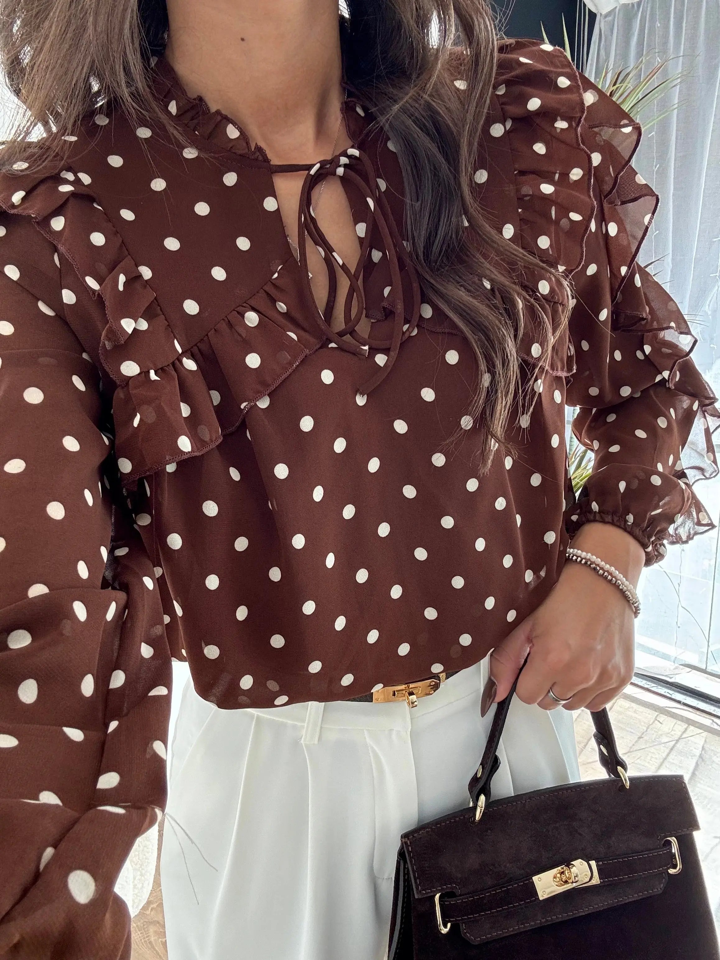 Blouse à pois