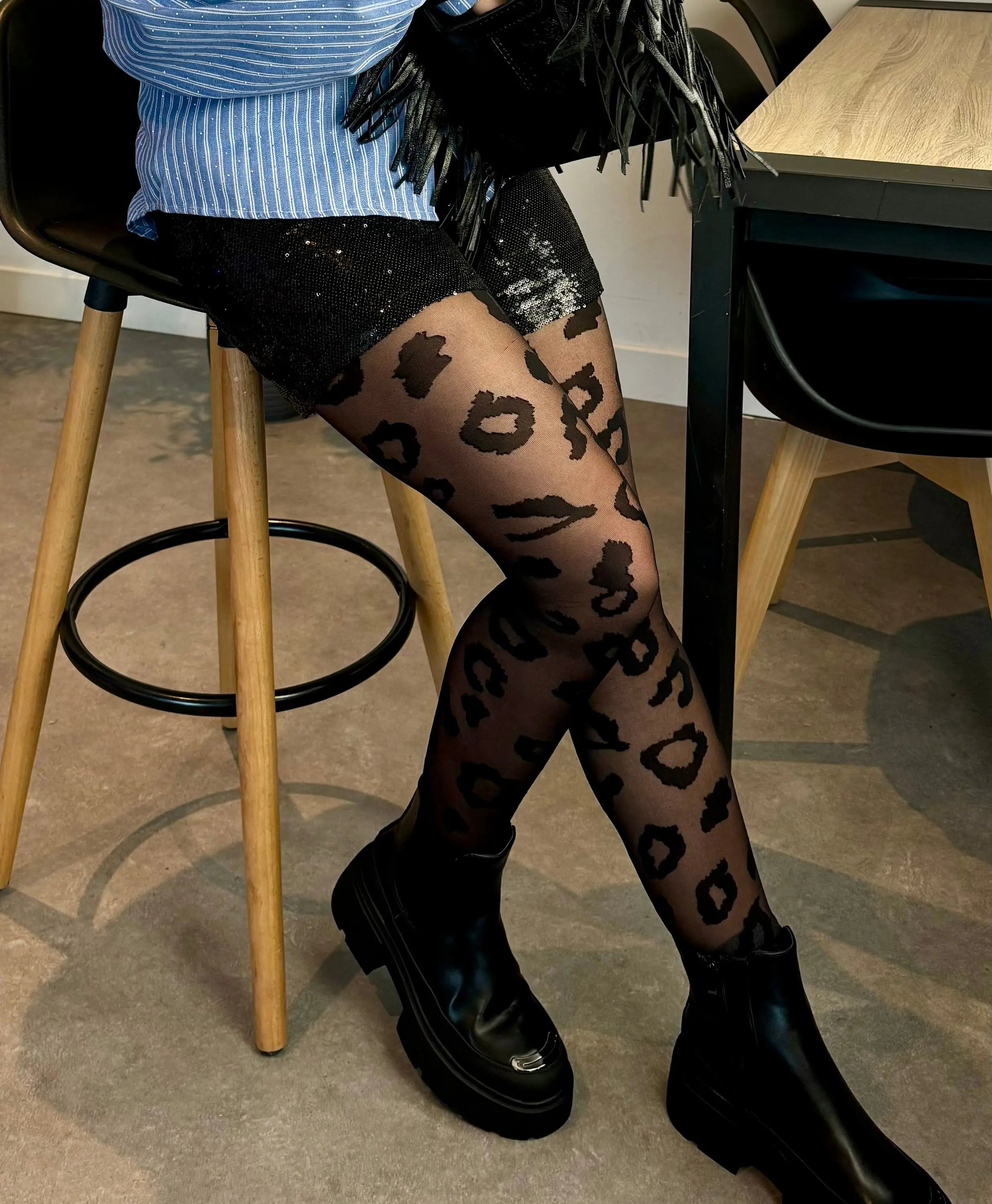 Collant léopard
