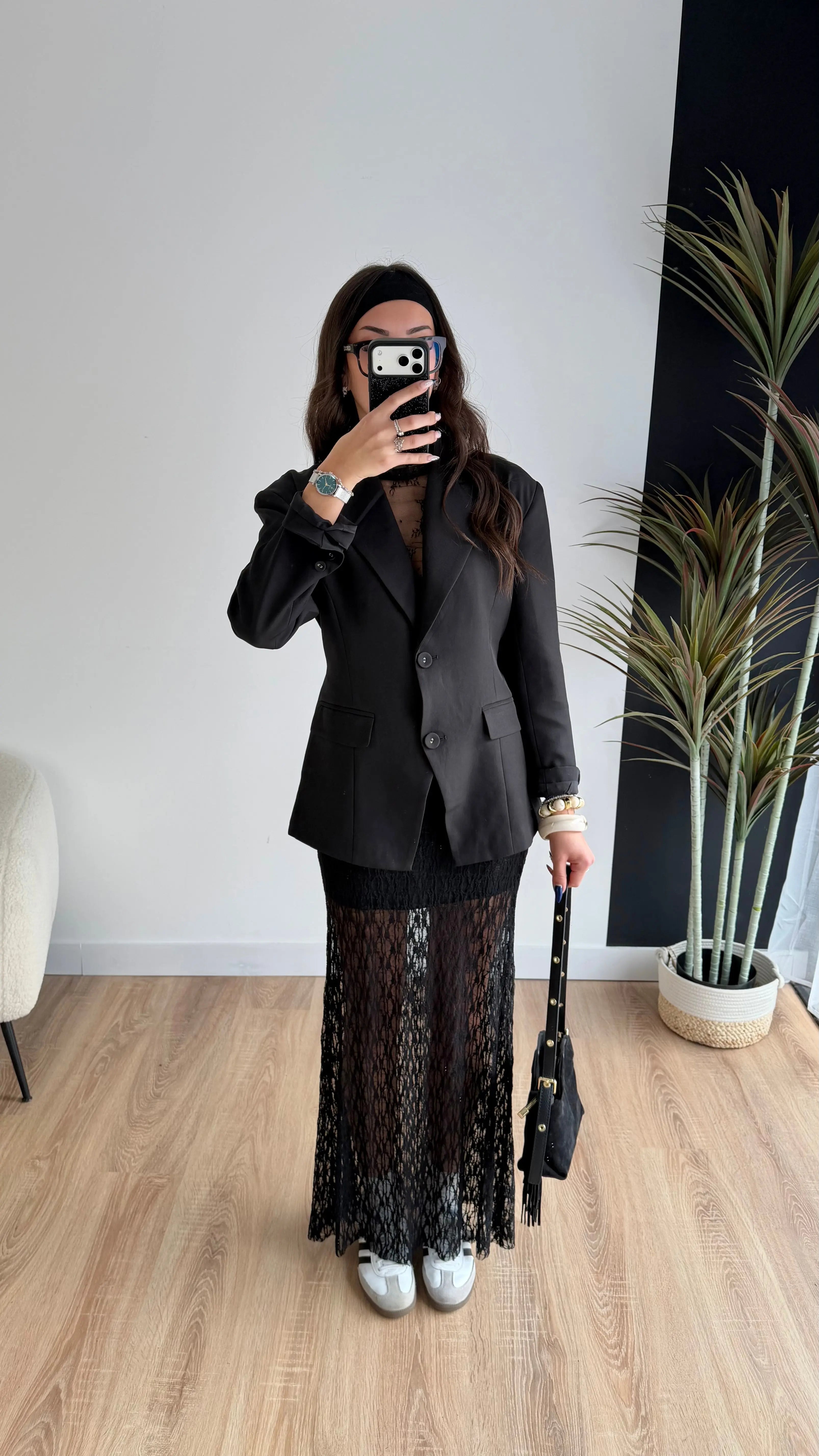 Jupe à dentelle noir