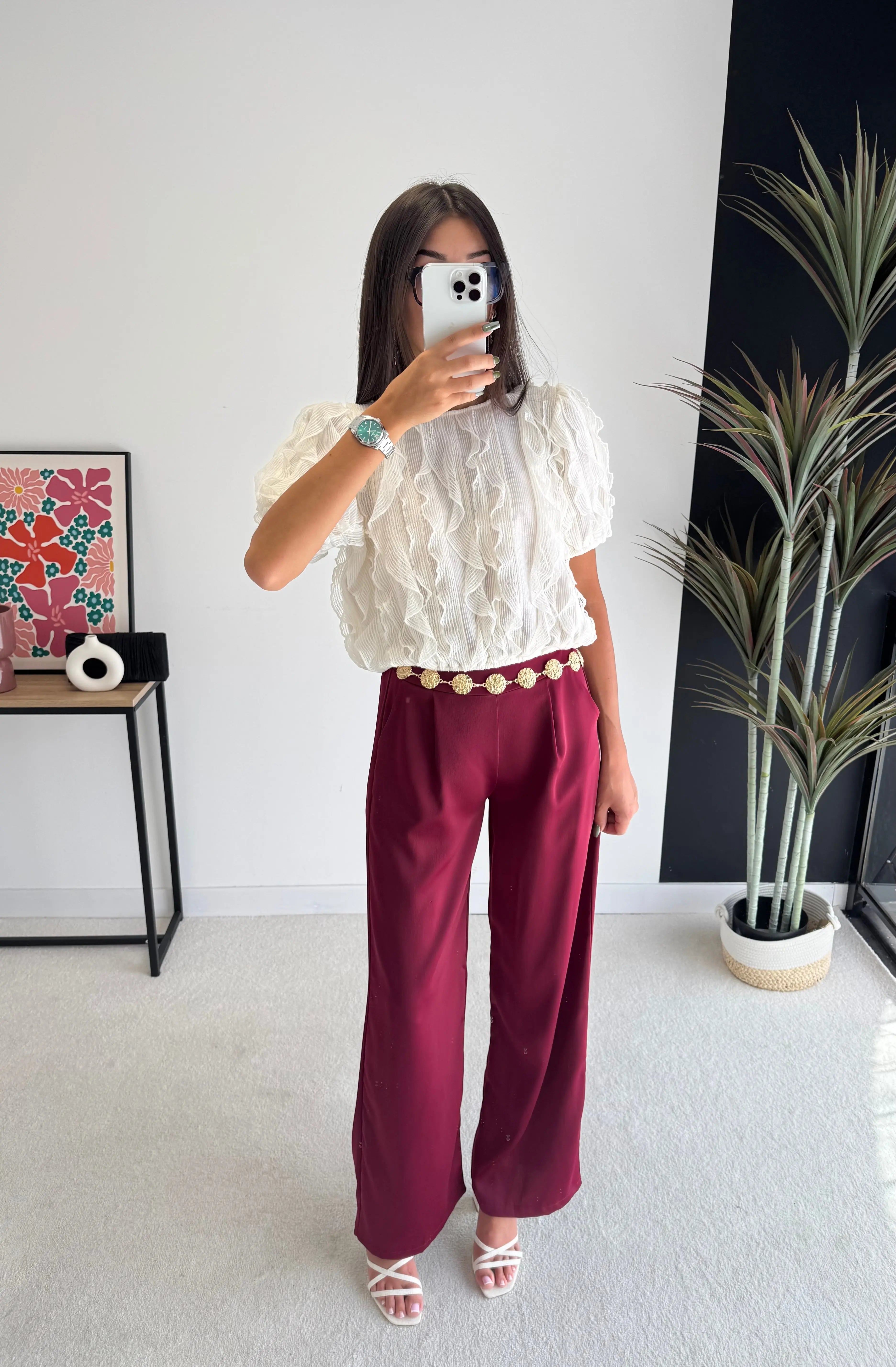 Pantalon bordeaux