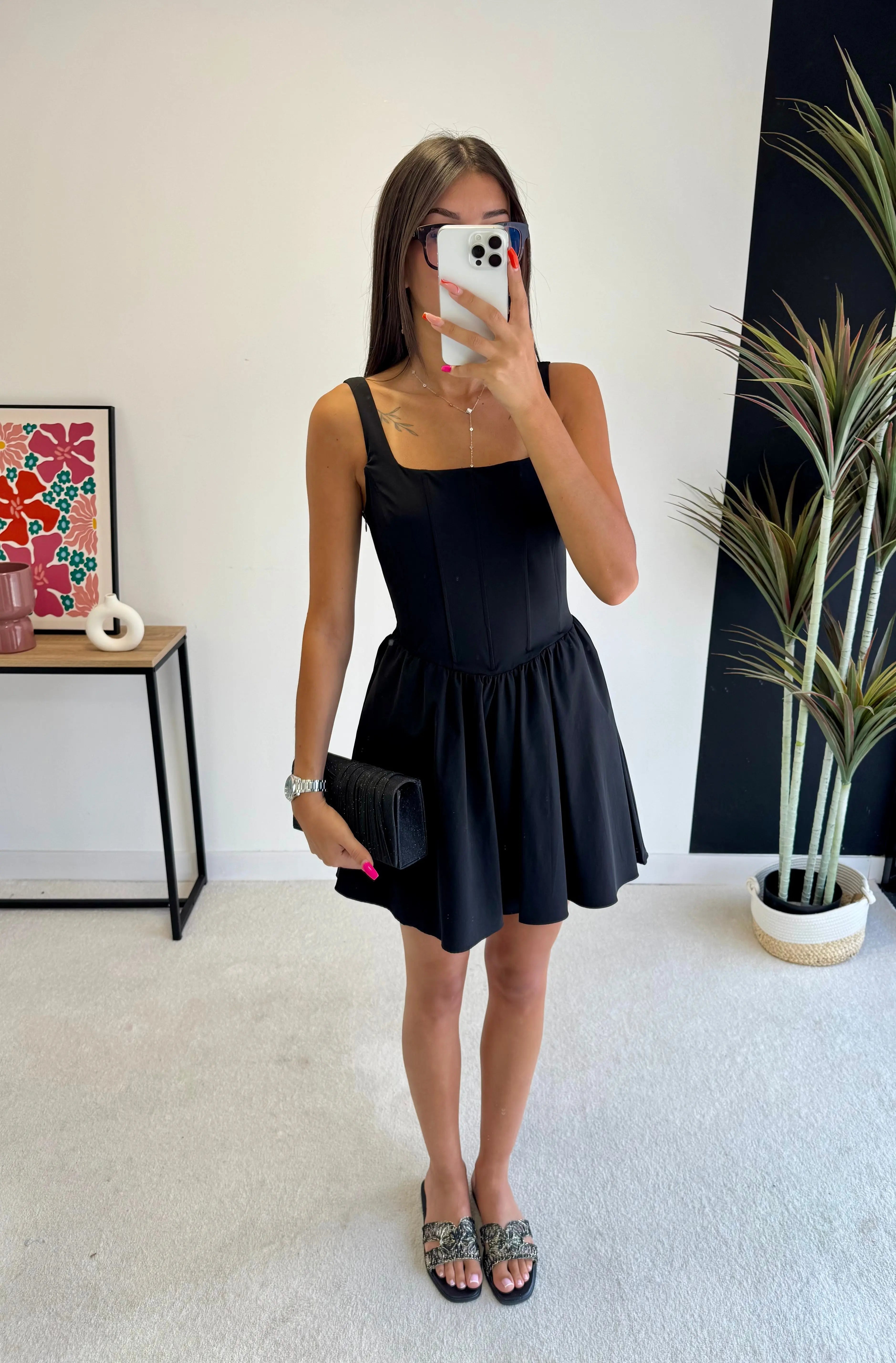 Robe noire bustier