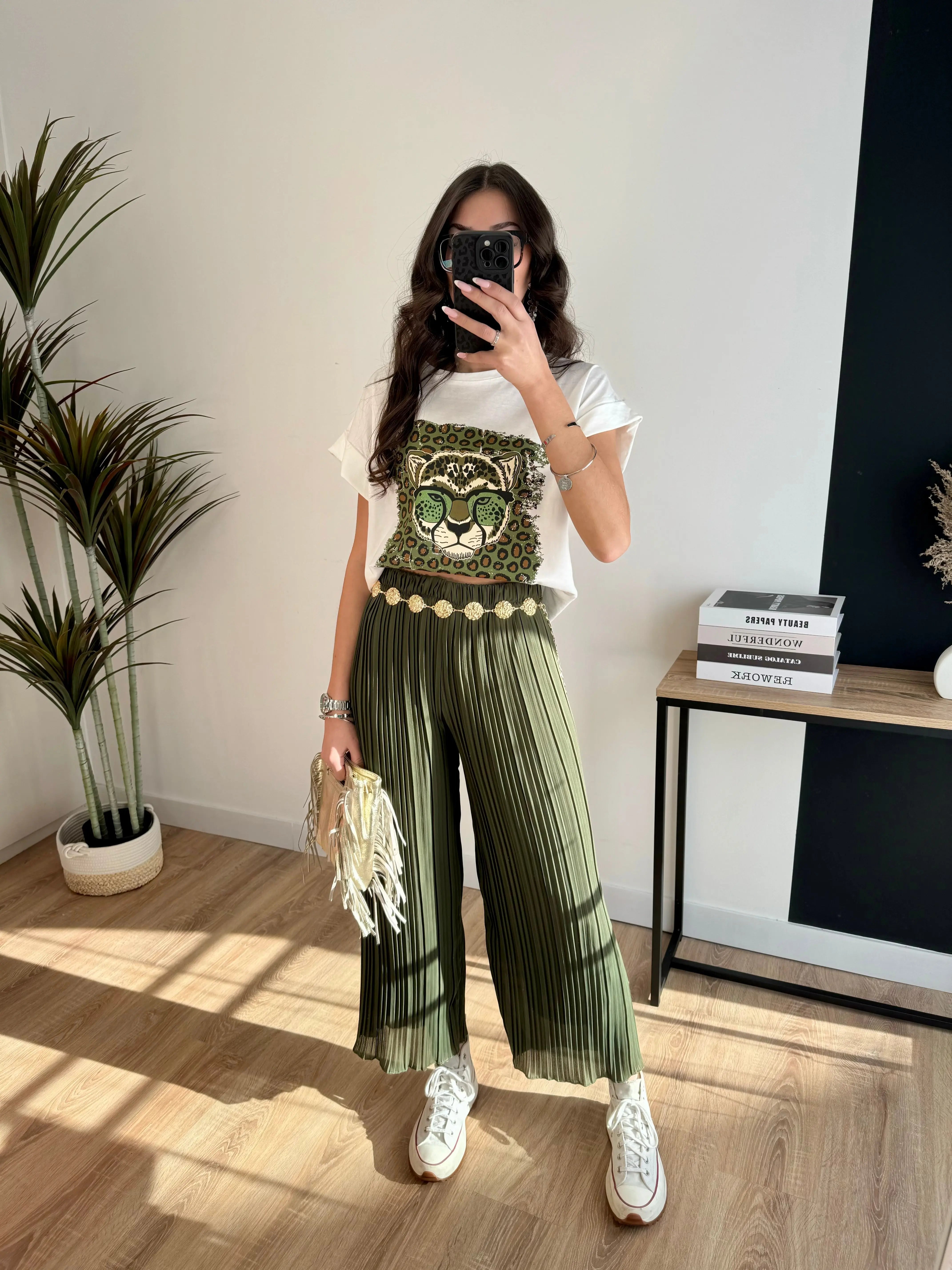 Tee-shirt léopard blanc