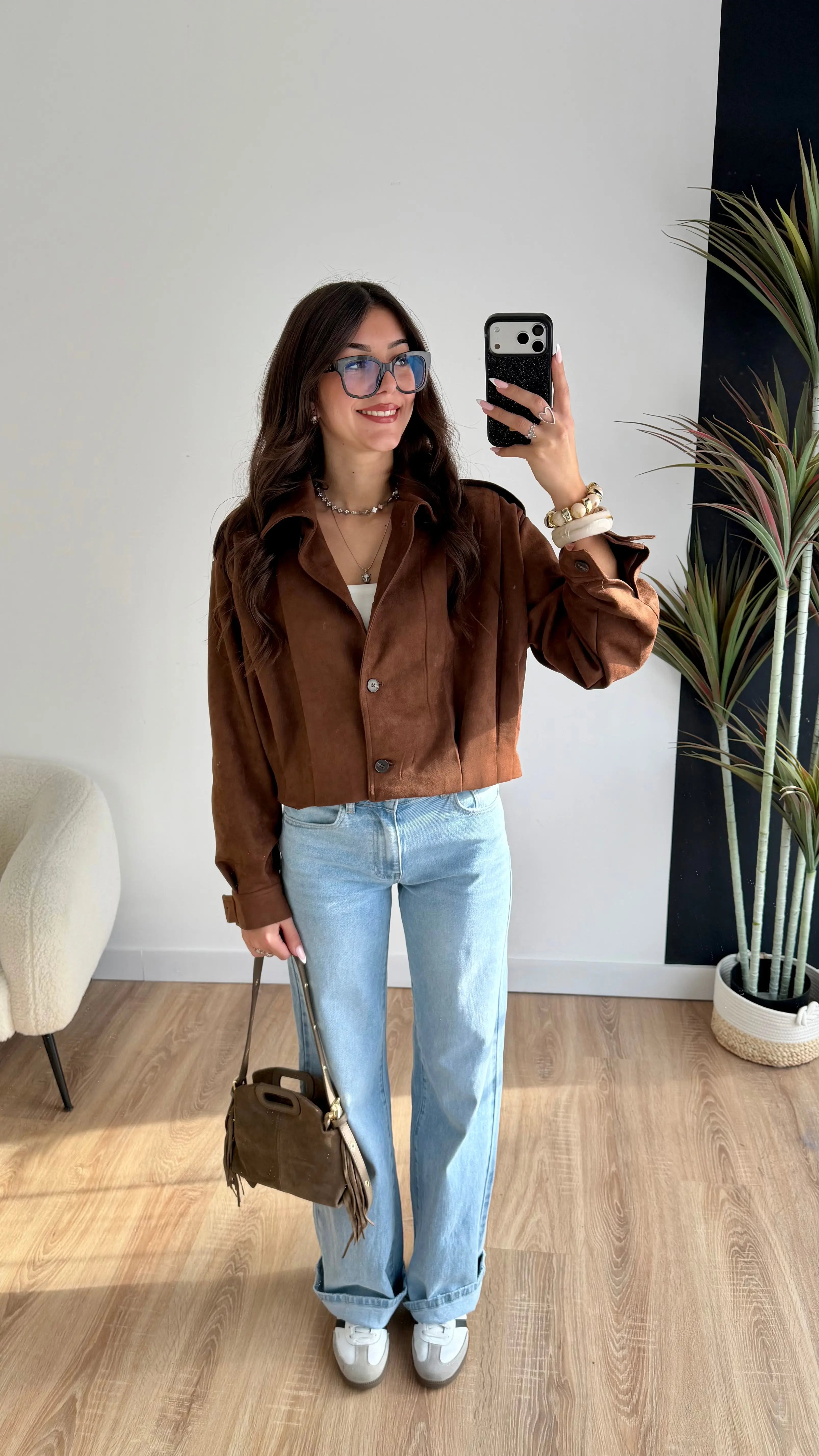 Veste Olivia en daim