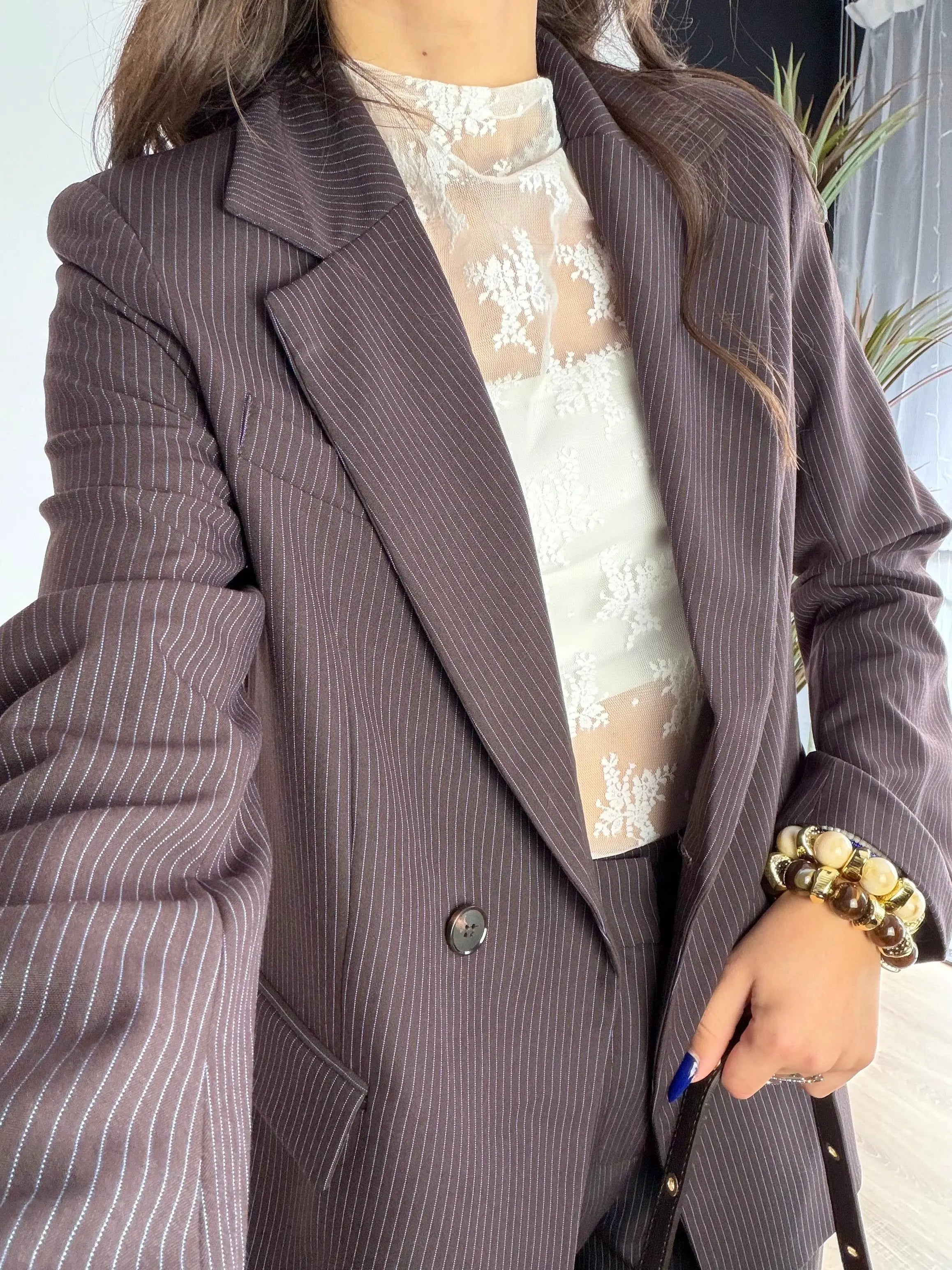 Blazer Choco/bleu