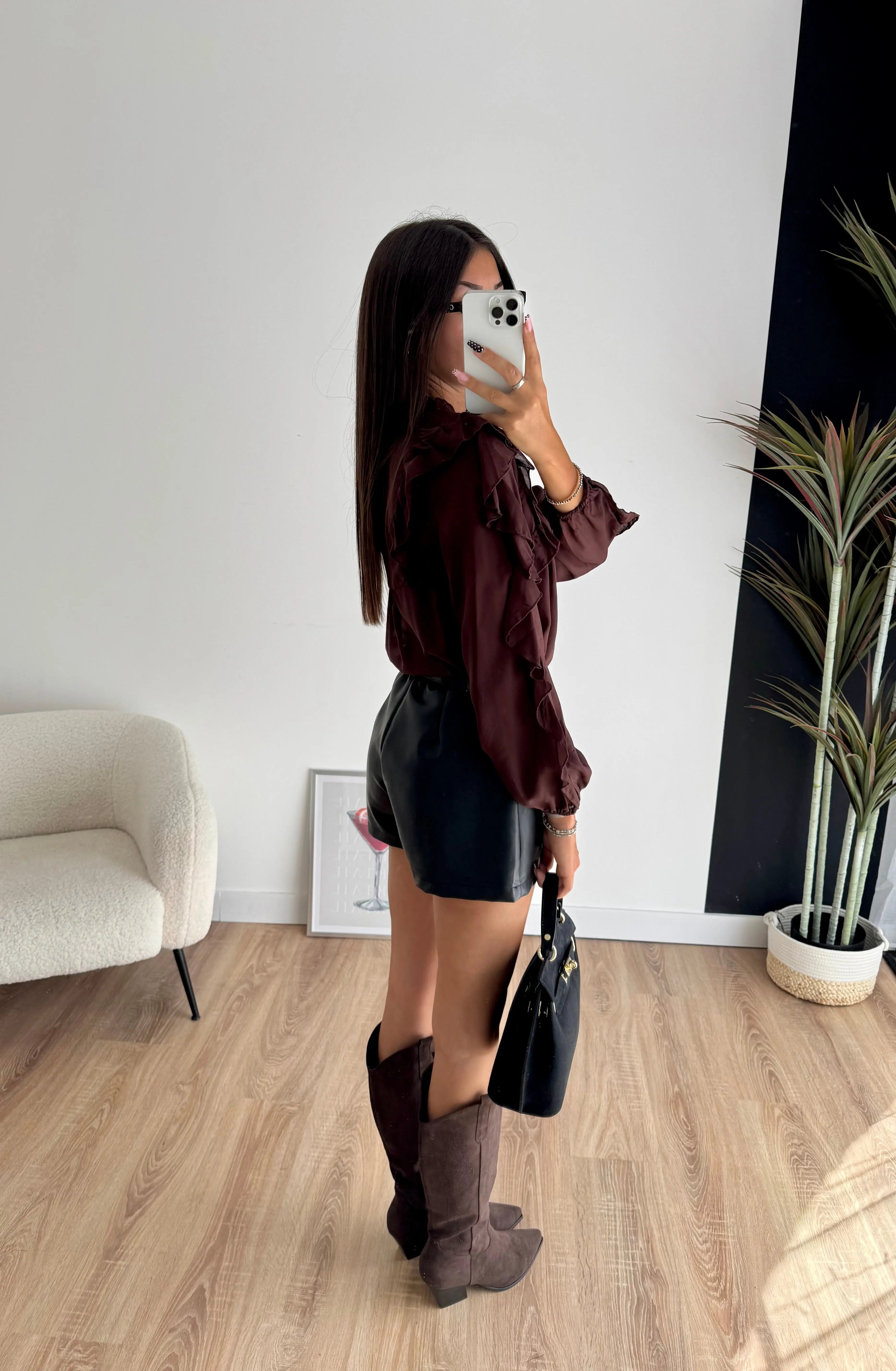 Blouse à volants manches et buste