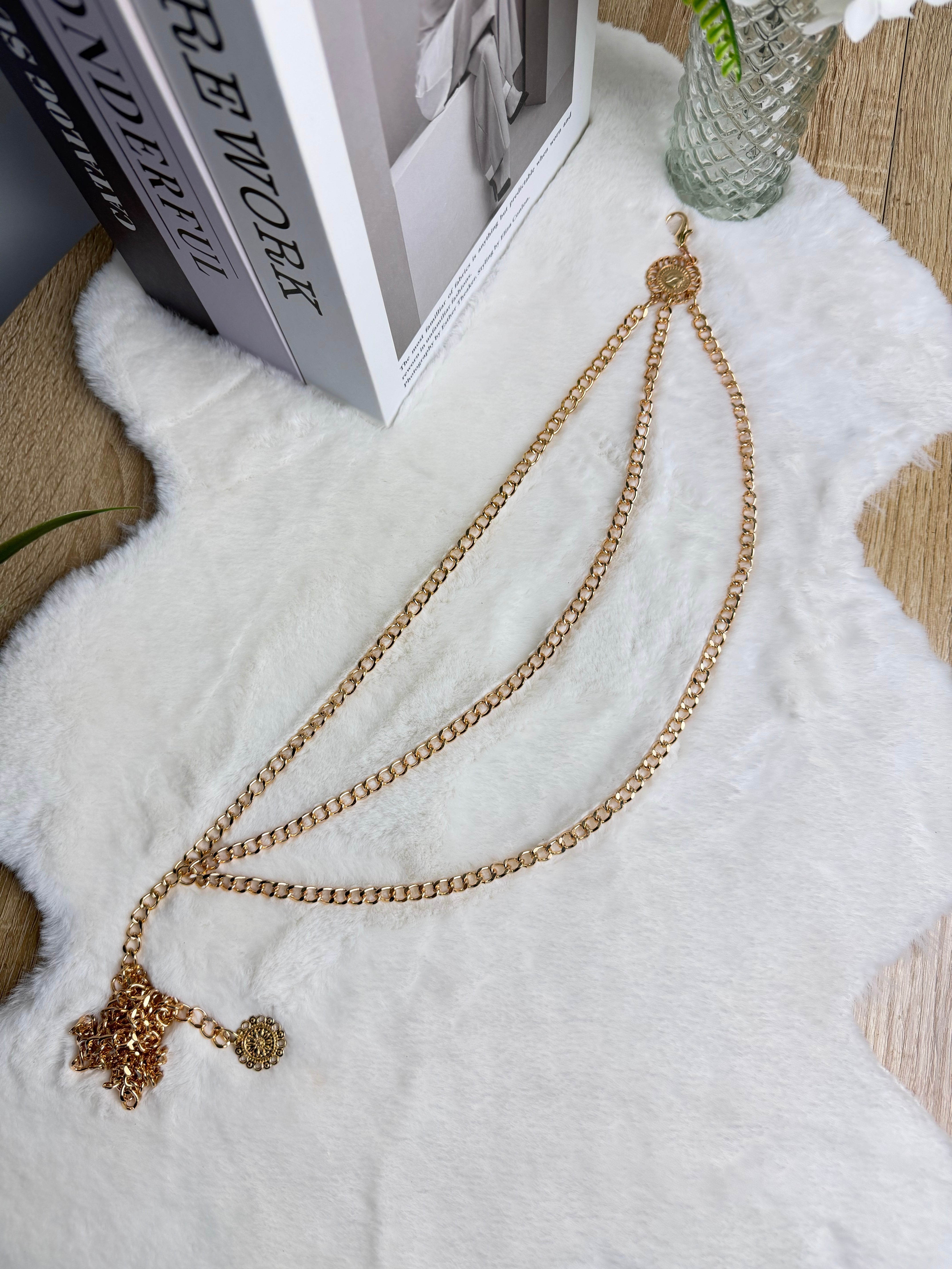 Ceinture chaîne à fleurs