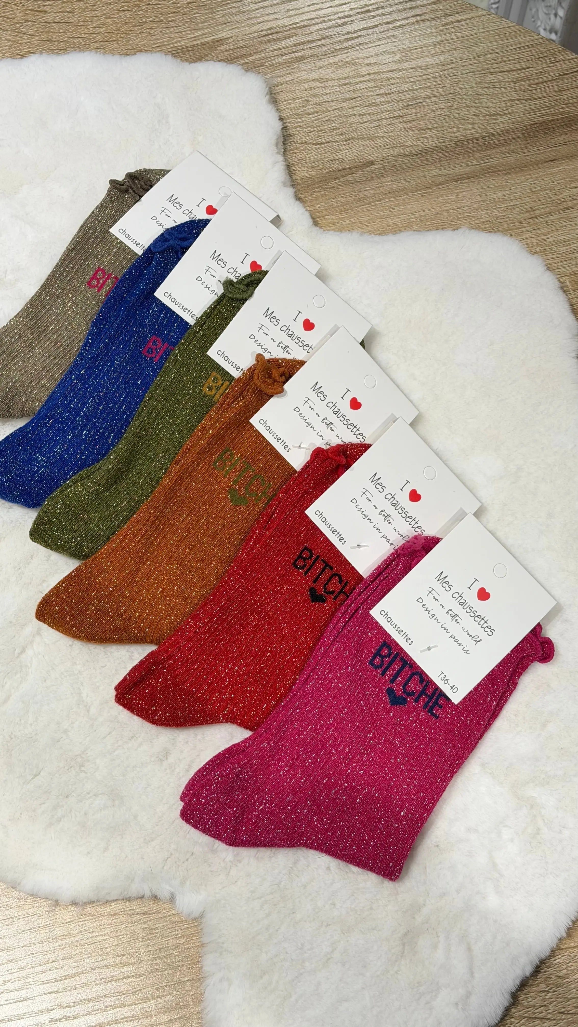 Chaussettes paillettes