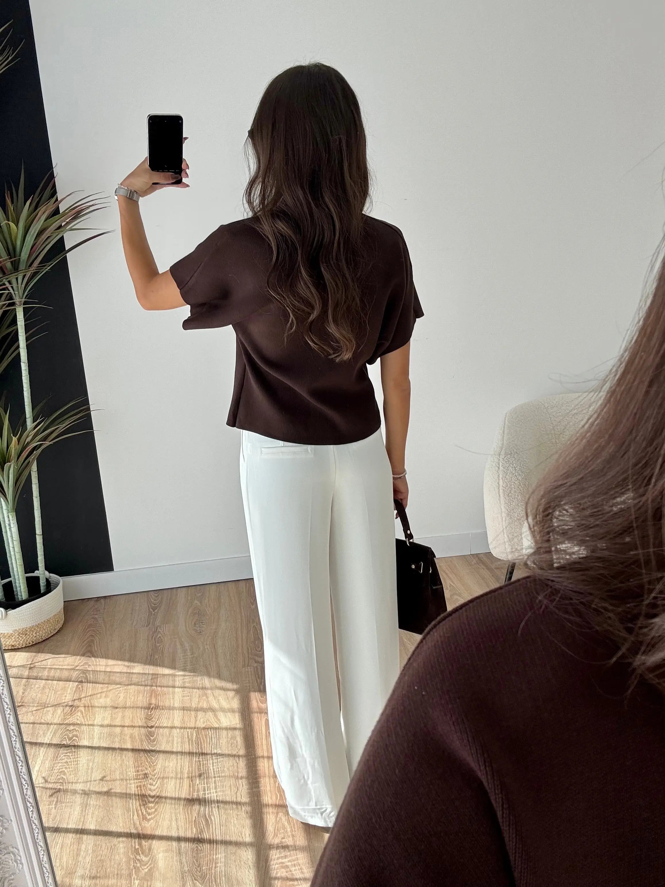 Gilet à bouton choco