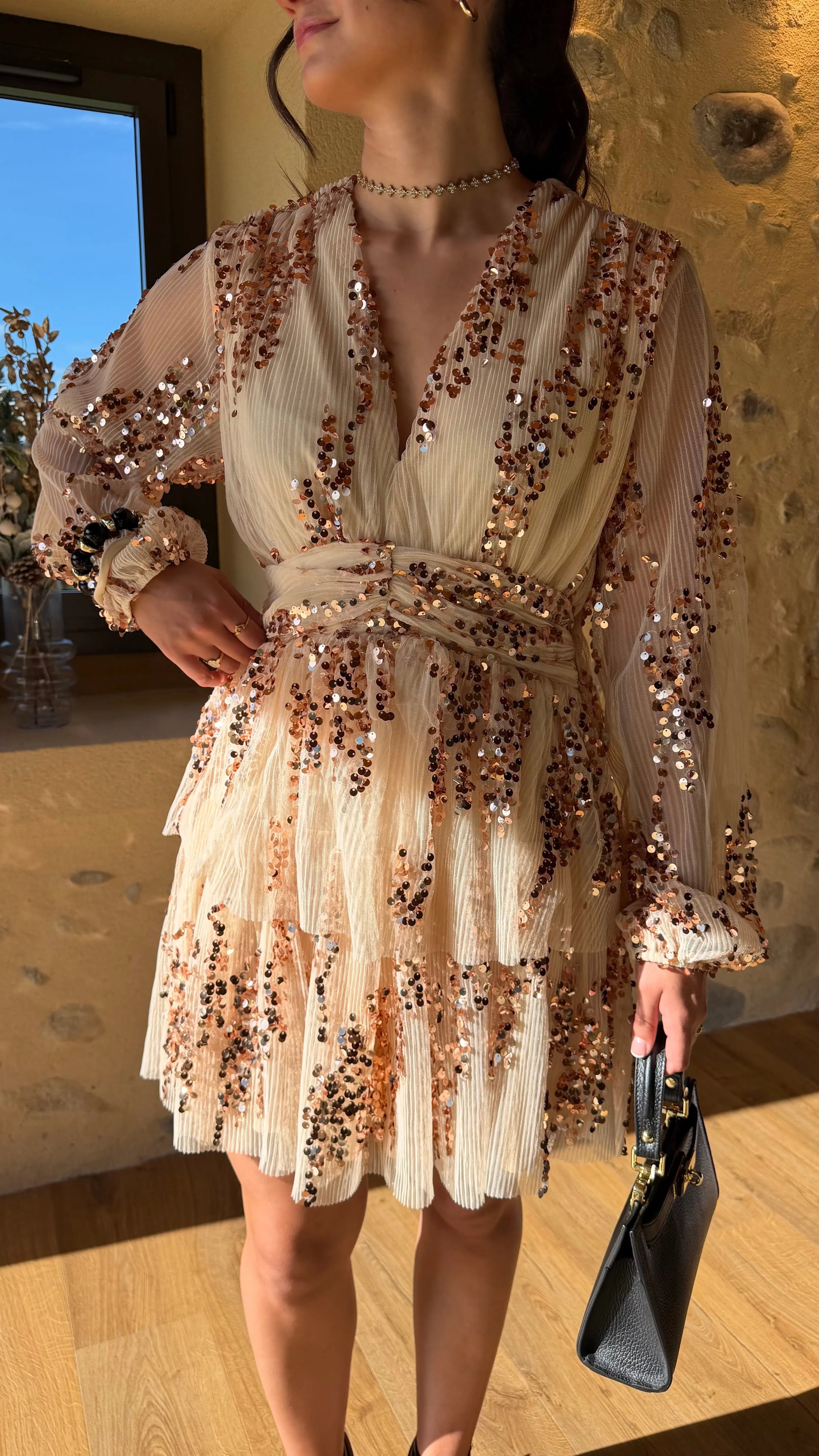 Robe Cassandre champagne