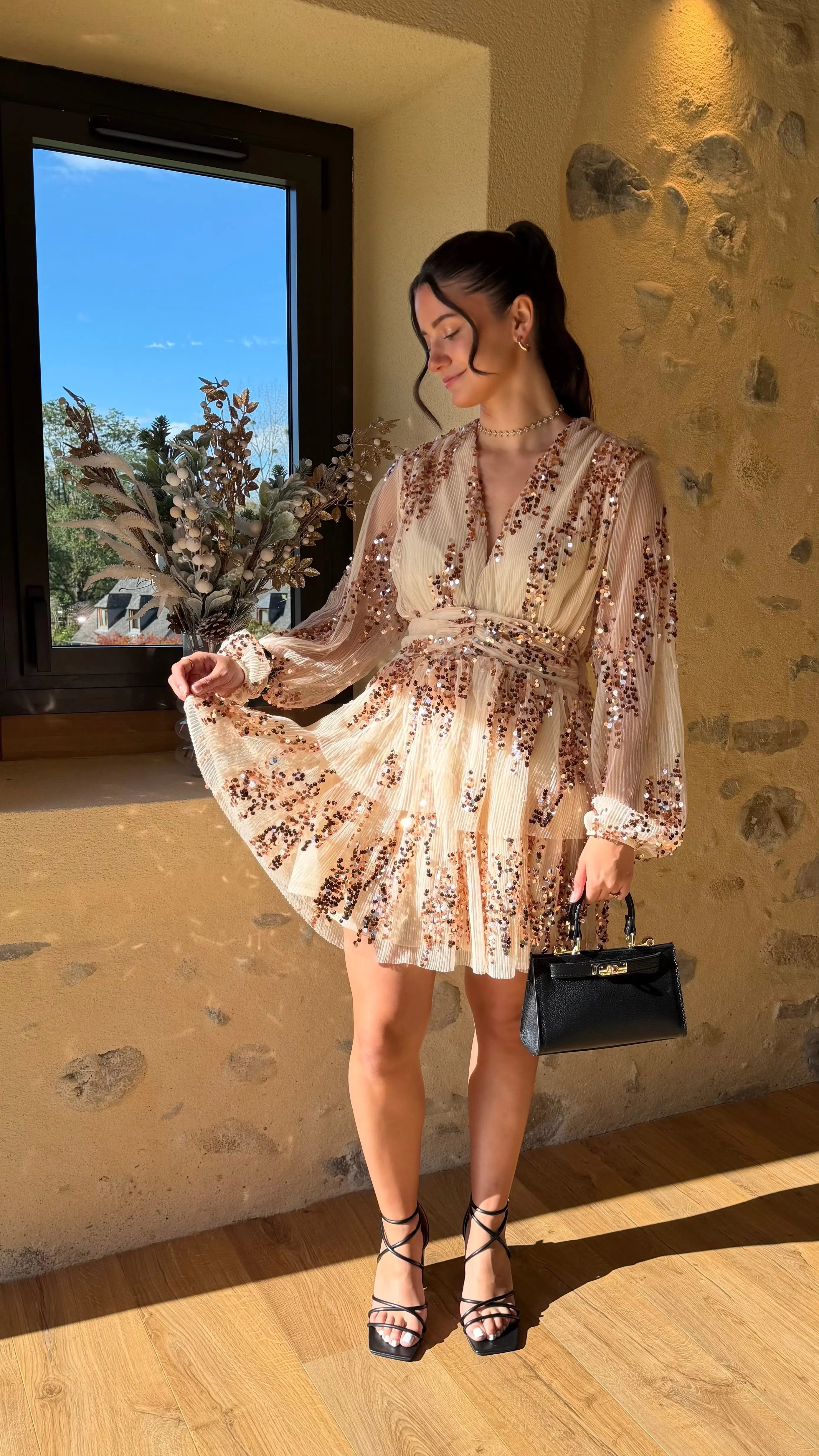 Robe Cassandre champagne