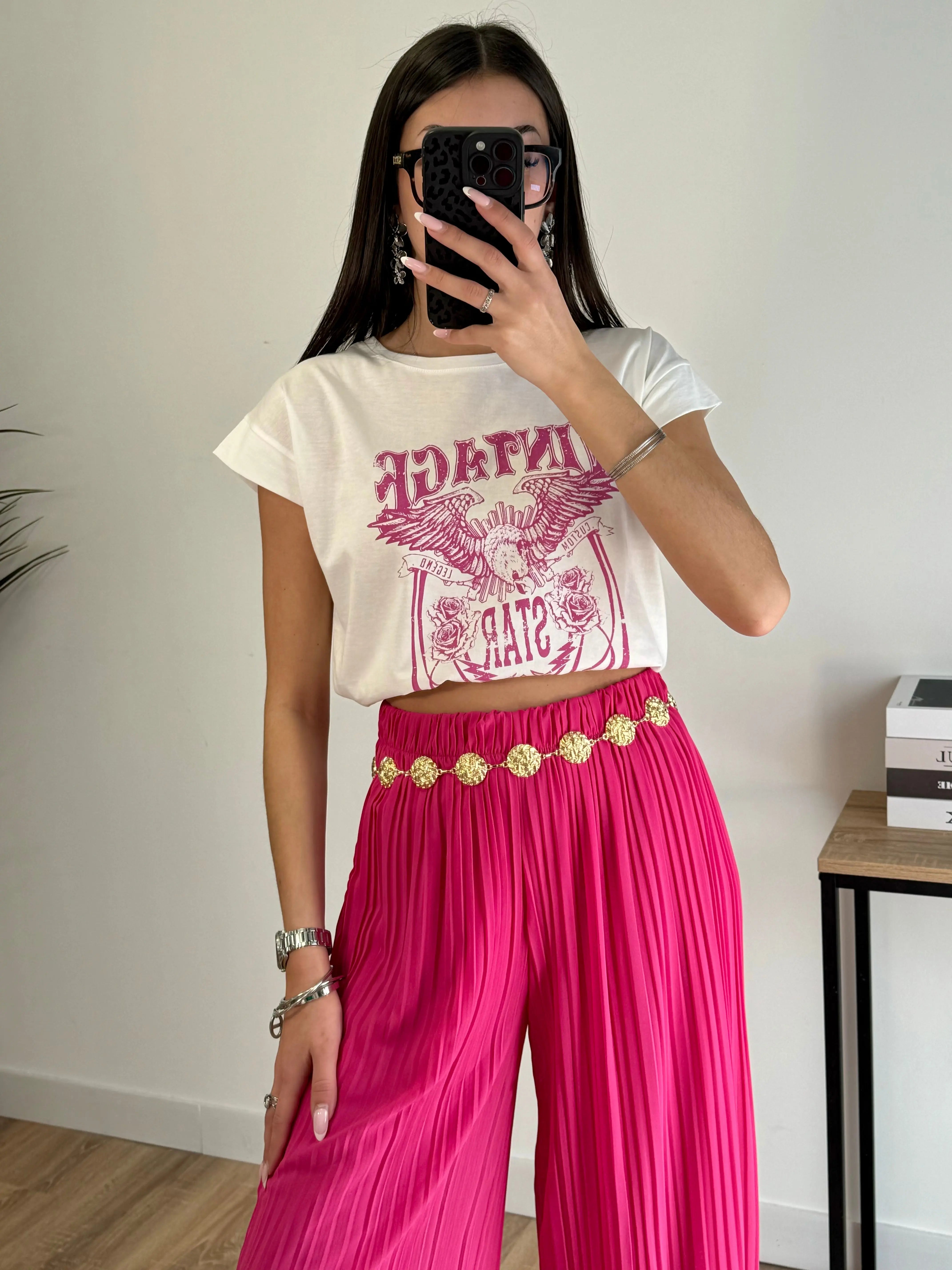 Tee-shirt Vintage rose