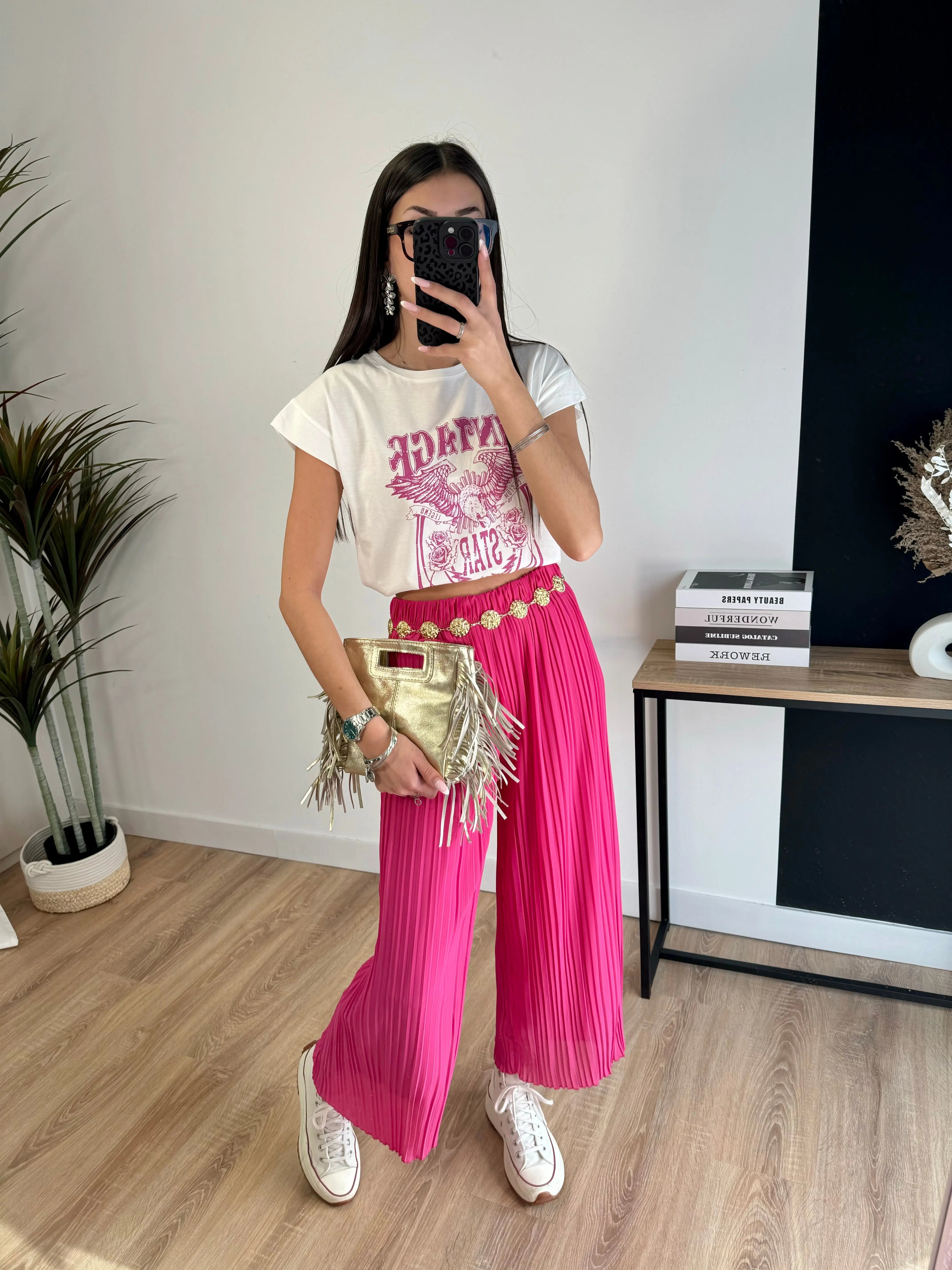 Tee-shirt Vintage rose