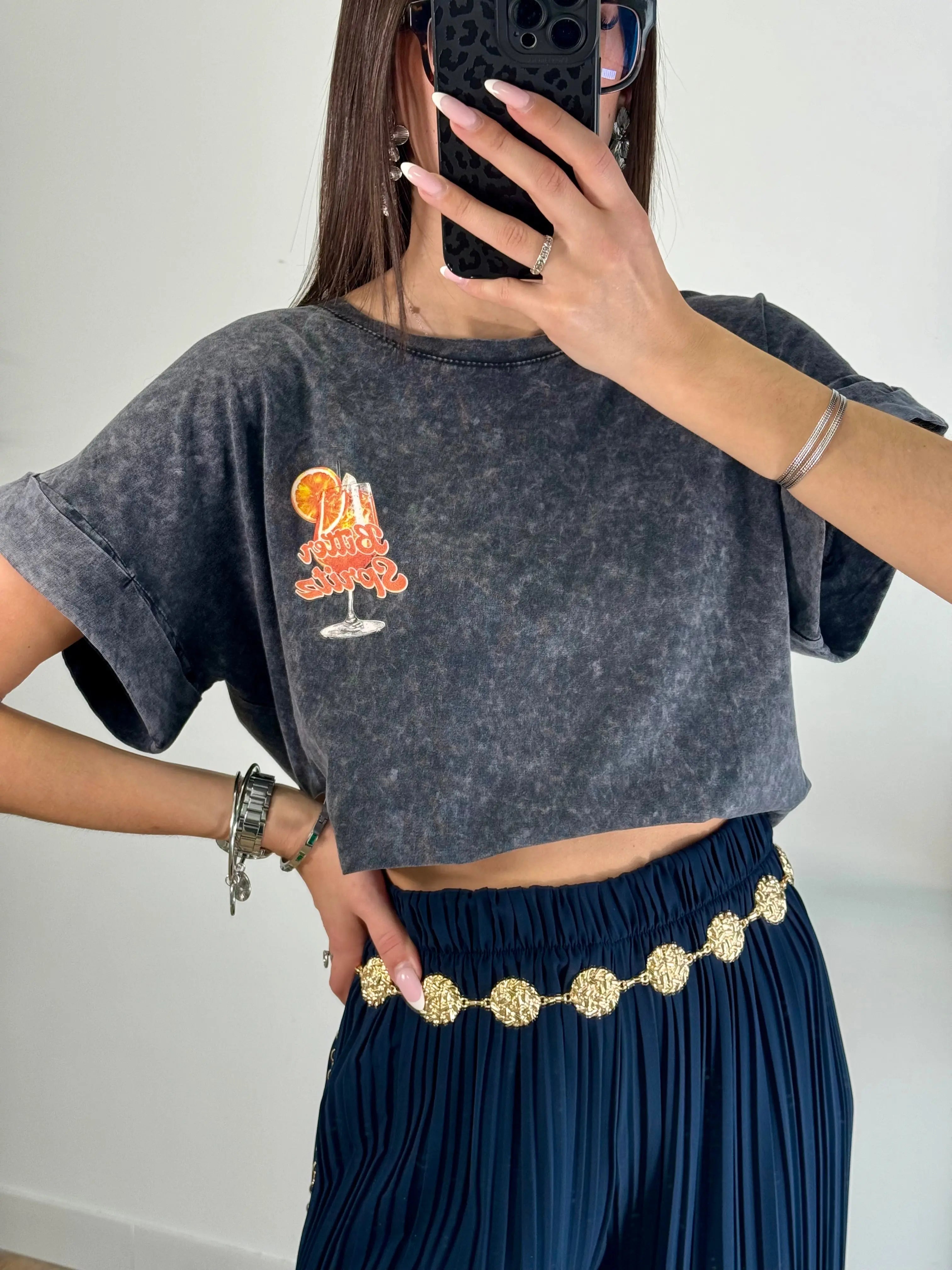 Tee-shirt gris spritz