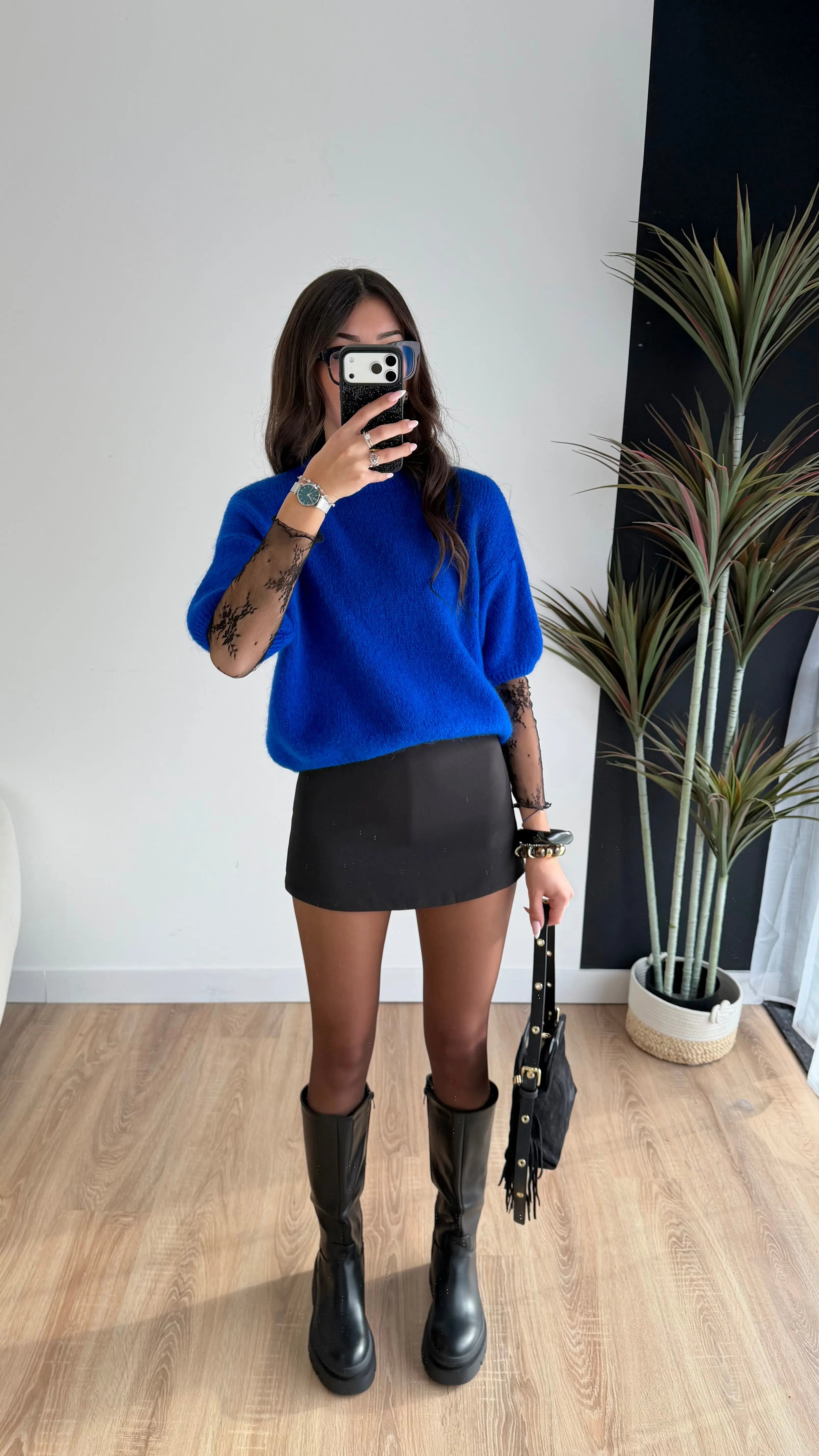 Top dentelle Noa noir