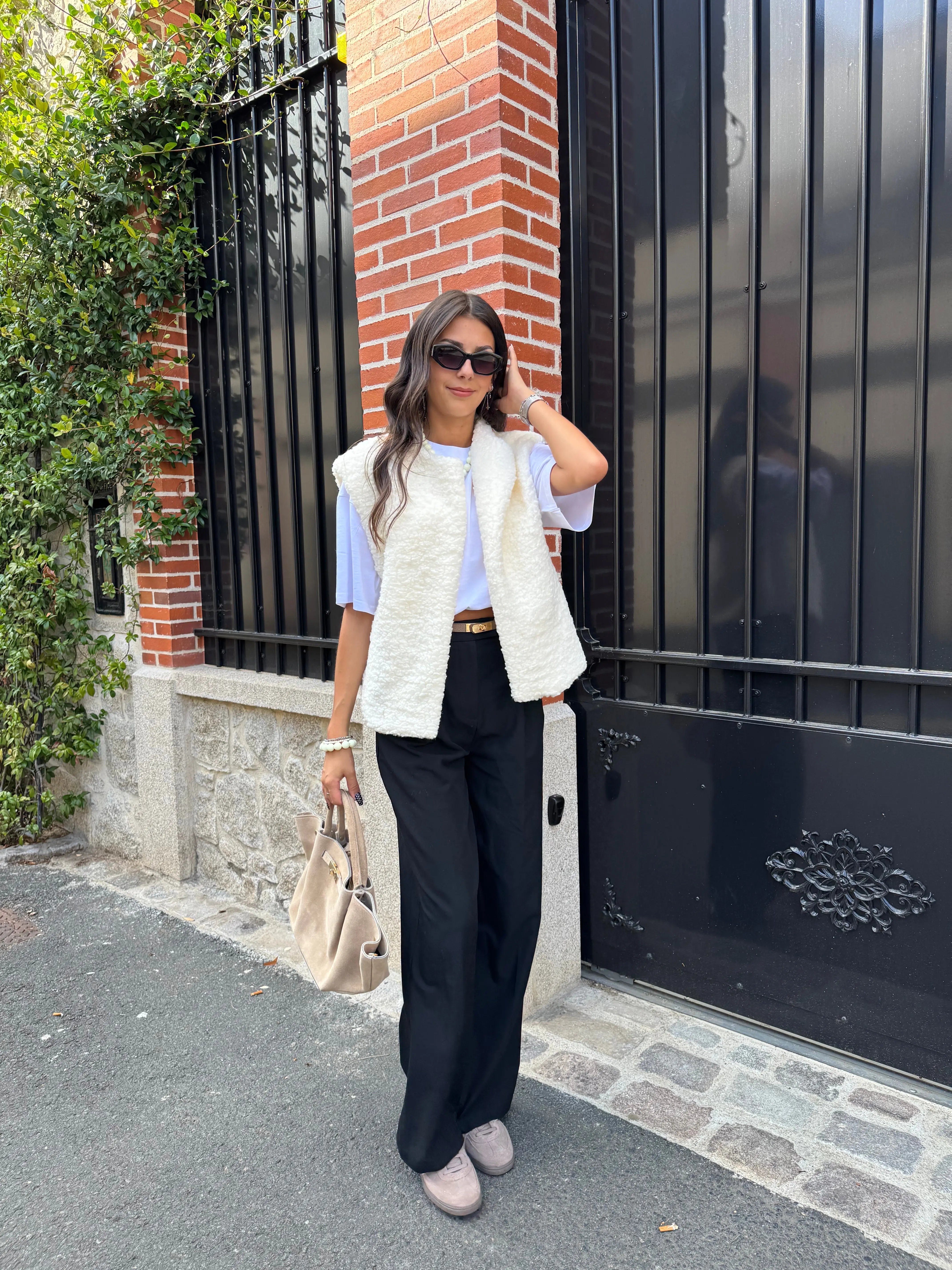 Veste mouton sans manches